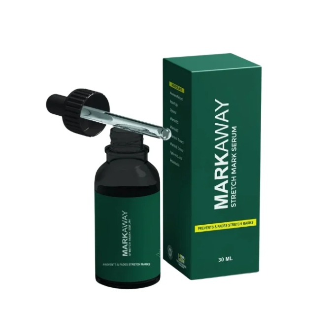 Markaway Stretch Mark Serum – Herbal Formula For Hydration, Toning & Dark Spot Correction (30ml)